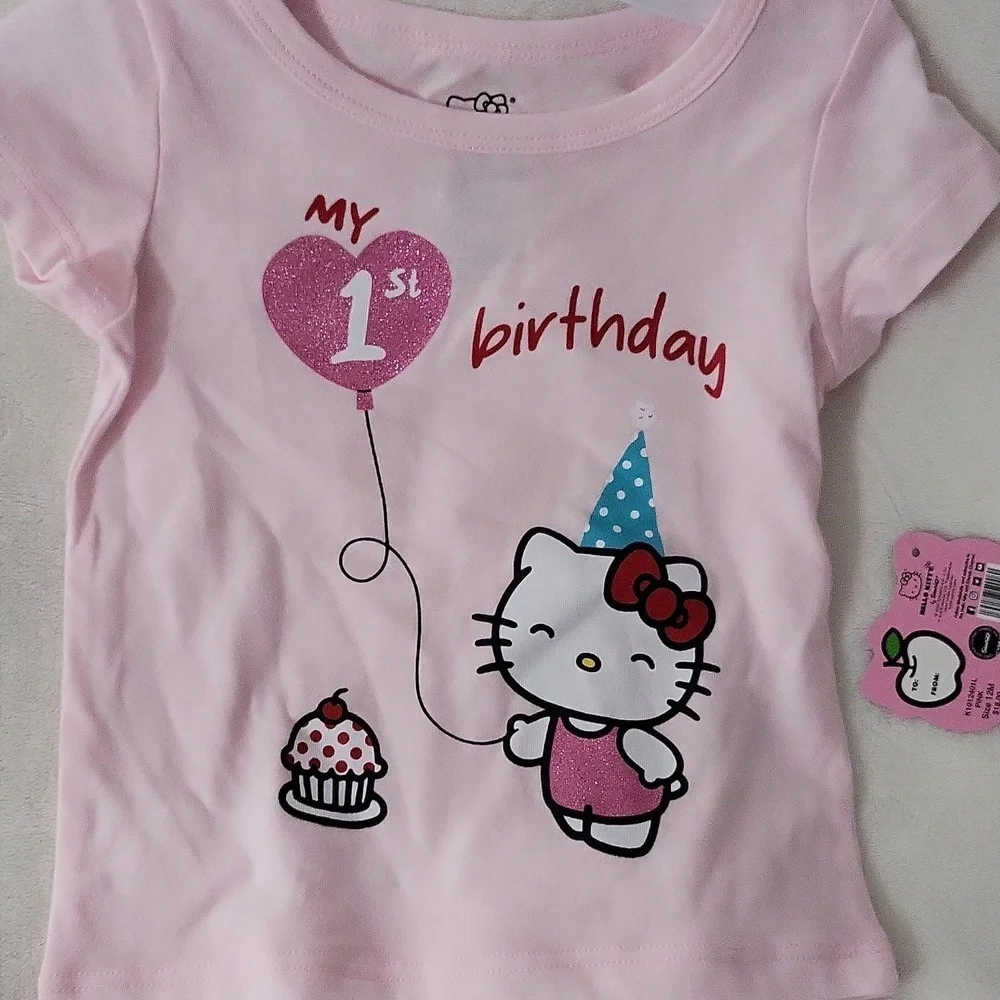 Hello Kitty Pink Birthday Short Sleeve Tee